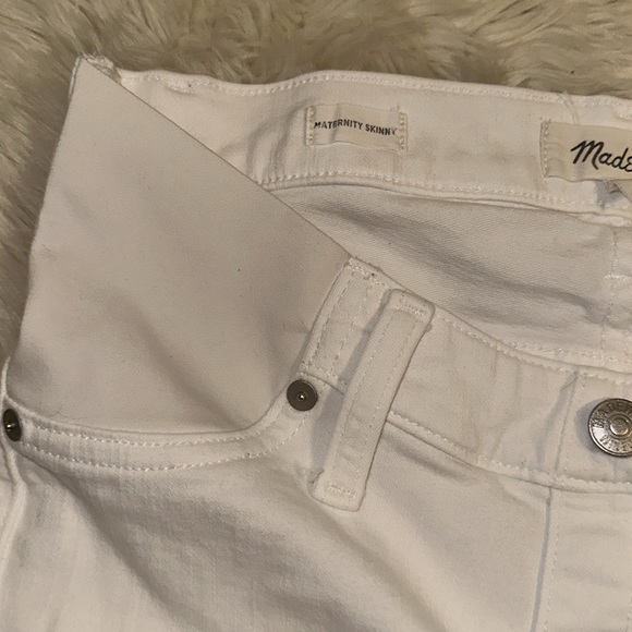 Madewell White Maternity Skinny Jeans - Picture 3 of 5
